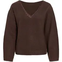 Vila Viliga V-ausschnitt Strickpullover