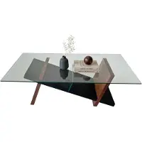 Dmora Auftrag - Couchtisch, 105x65x31h cm Nussbaum Braun, ein Fach