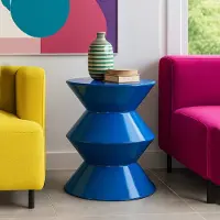 Dmora Ilam - Couchtisch, 40x50x38h cm Blau, Modernes Design