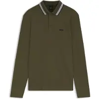 BOSS Plisy 10266738 Green Langarm-polo