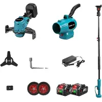 OEM Rasenmäher, 2500W Leistung, Multifunktionaler Laubbläser, 2 Batterien Set