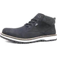 Rieker Herren Stiefeletten/ Winterboots Schwarz Kunstleder-Textil-Mix Größe: 43