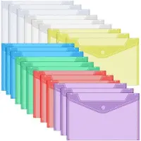 OEM PVC-Organisermap A5, transparent, 7 Farben, für Papier, Dokumente