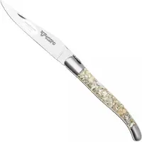 Laguiole En Aubrac L0212IIFFCQB, Sandvik 12C27, Green Turbo Shell Taschenmesser, 12 cm
