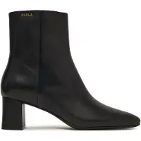 Furla für Damen. YM37FSD-X30000 Solid Tronchetto Lederstiefeletten schwarz (37), 3 bis 5 cm, Reißverschluss, Lässig, Klassisch