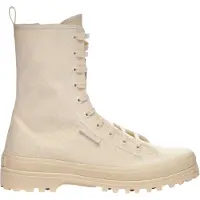 Superga - "2341 Alpina" Stiefel für Damen, Canvas, Plattform-Absatz GT41306 (38 EU) (Rau Beige)