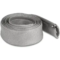 DeLOCK Geflechtschlauch mit Reissverschluss hitzebeständig 2 m x 50 mm grau