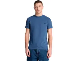 Timberland T-Shirt "DUNSTAN RIVER - SS Tee (Slim)", Herren, Gr. S, oceana, Jersey, Obermaterial: 100% Baumwolle, normal, Rundhals, Shirts T-Shirt, mit Rundhalsausschnitt, Kurzarm-Design, aus Baumwolle
