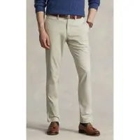Ralph Lauren für Herren. 710778778003 Beigefarbene Slim-Fit-Hose aus elastischem Twill (34/34), Lässig, Baumwolle