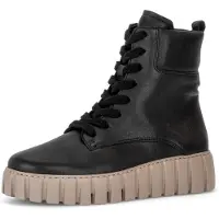 Gabor Schnürboots Plateau, Herbstboots mit gepolstertem Schaftrand, G-Weite