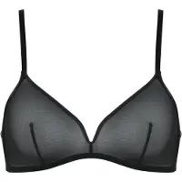 Naturana Bügelloser BH , Damen, Gr. 95, Cup C, schwarz, Obermaterial: 91% Polyamid, 9% Elasthan, BHs Bügelloser BH