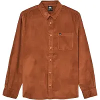 Quiksilver Langarmhemd "Smoke Trail Cord", Herren, Gr. S, braun (rawhide), Obermaterial: 100% Baumwolle., Hemden Langarmhemd