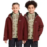 Jack Wolfskin 3-in-1-Funktionsjacke "ICELAND 3IN1 PRINT JKT K" mit Entendaune und Federn, aus Polyester, 3-in-1-Funktionsjacke