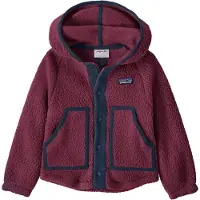 Patagonia - Fleece-Jacke mit Kapuze aus Polartec &ndash; Kinder &ndash; Baby Retro Pile Jkt - Baby Retro Pile Jkt Berry Fig - Kindergröße 4 Jahre -