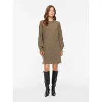 Vila Strickkleid "VINIKOLINA O-NECK L/S KNIT DRESS - NOOS" Materialmix, regular fit