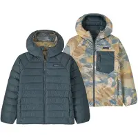 Patagonia - Kid's Reversible Down Sweater Hoody - Daunenjacke Gr S blau