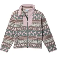 Columbia Unisex Youth Sequoia Grove Printed Fleece Jacket iron wizard island, mineral pink (254) S