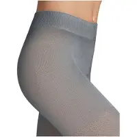 Falke Fable Estate Damen Strumpfhose, 42-44, Grau, Geometrisch,AnderesMuster, Schurwolle