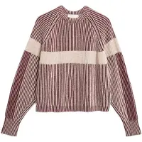 Armedangels - Women's Rib Artwork Knit Sweater - Pullover Gr XS braun/rosa