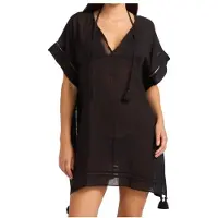 Seafolly - Women's Crinkle Gauze Kaftan - Kleid Gr One Size schwarz