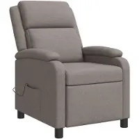 vidaXL Massage Relaxsessel Taupe Stoff