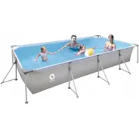 Avenli -Rahmenpool grau 394x207x80