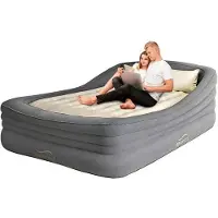 Markenlos Prime Frame Luftbett für 2 Personen | 210 cm Länge | Aufblasbarer Rahmen mit herausnehmbarer Innenmatratze | Boxspring-Luftbett