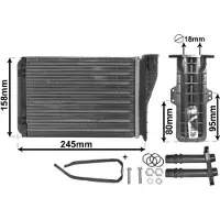 VAN WEZEL Wärmetauscher, Innenraumheizung 43006249 für RENAULT