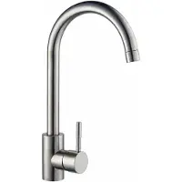 Invena Küchenarmatur Edelstahl 35 cm Einhebelmischer mit schwenkbarem Auslauf, Standarmatur