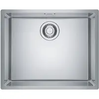 Franke Unterbau - Spüle 122.0541.467 MARIS MRX 110-50 mit Siebkorb als Handbedienung 3 1/2 Zoll, für Unterschränke ab 60 cm / Unterbauspüle / Edelstahlspüle