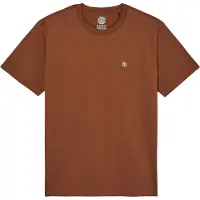 Element Sporttop "Icon Embroidery", Herren, Gr. S, braun (sepia), Obermaterial: 100% Baumwolle., Tops Sporttop