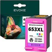 Evoke HP 653 Druckerpatrone Schwarz XXL, 1.200 Seiten, Tinte kompatibel mit HP Deskjet Ink Advantage 1275, 2374, 2375, 2376, 2775, 2776, 6075, 6076, 6475, 6476