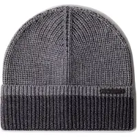 Hackett London für Herren. HM0400122 Merino-Mütze grau (OSFA), Lässig, Wolle
