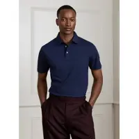 Hackett London für Herren. HM5600180 Poloshirt aus Baumwoll-Piqué, marineblau (M), Baumwolle, Klassisch, Kurzarm