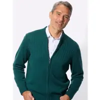 Sieh an! Strickjacke SIEH AN "Strickjacke Strickjacke", Herren, Gr. 58, grün (petrol), Strick, , Basic, Strickjacken Strickjacke