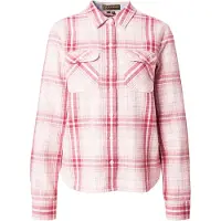 Superdry für Damen. W4010596A Rosa kariertes Lumberjack Flannel-Hemd (XS), Lässig, Baumwolle, Langarm