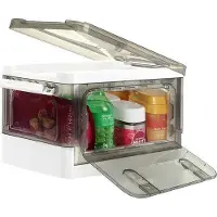 OEM Stapelbare Organizerboxen 14l, durchsichtig, grau, weiß, mit Rädern