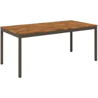 vidaXL Gartentisch Natur und Kaffee 180 x 88,5 x 75 cm