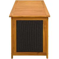 vidaXL Gartenlagerbox 243 L Massivholz Akazie 150 x 50 x 56 cm Schwarz