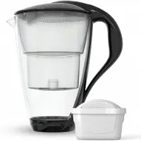 Dafi Schwarze Filterkanne Crystal LED mit 2-Liter-Volumen und Unimax Filter