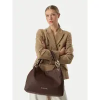 Moschino Love Hobo braun genarbt Dekorglieder gold Zip