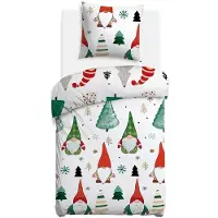 Darymex Bettwäsche, Flanellbettwäsche, für den Winter, warm 140x200 31517-2 Weihnachtswichtel