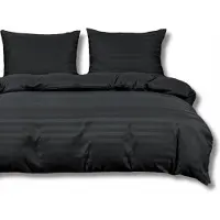 Cotton World Baumwolle world Hotel-Bettwäsche 220x200 cm Schwarz