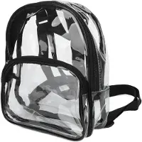 Gistuch Durchsichtiger Mini-Rucksack, transparent, wasserdicht, 2-lagiges Aufbewahrungs-Reißverschluss-Design, PVC, verschleißfest, für Reisen