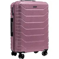 Markenlos Wings Crake Großer Koffer 28“, Reisegepäck für Flugreisen, 4 Lenkrollen aus 100% Polycarbonat, Rosa