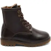 Bisgaard Winterboots "maia lamb", Mädchen, Gr. 35, wärmend, braun (dunkelbraun), Leder, Schuhe Winterboots, Boots mit Lammfell, Größenschablone zum Download