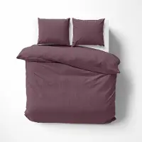 Detexpol Bettwäsche, Damast-Bettwäsche, 100 % Baumwolle, Streifen 200x220 Altrosa