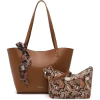 Tamaris Shopper "Shopper TAS Margarethe", Damen, Gr. B/H/T: 45cm x 29cm x 12cm 0, braun (cognac 700), Polyester, Taschen Shopper