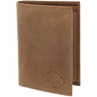 OXMOX Leder Geldbörse Leather RFID Protect Kombibörse Crab 2.0 Embossed Vintage Light Brown braun
