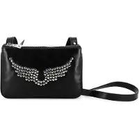 Zadig & Voltaire für Mädchen. X60881 Schwarze Wings-Tasche (OSFA), Lässig, Polyurethan, Kinderbekleidung